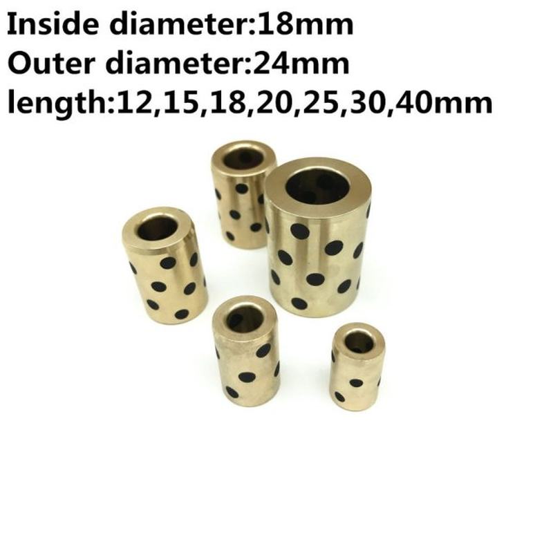 2pcs Inner diameter 18mm linear graphite copper set bearing