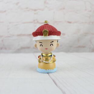 极速2023新款 饰摆饰创意摇头公公宫女汽 宫廷风皇上皇後烘焙蛋糕装
