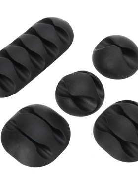 10pcspack Adhesive Cable Desk Wire Tidy Organiser Managet