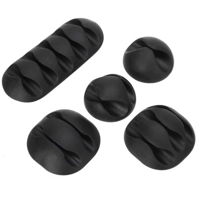 10pcspack Adhesive Cable Desk Wire Tidy Organiser Managet