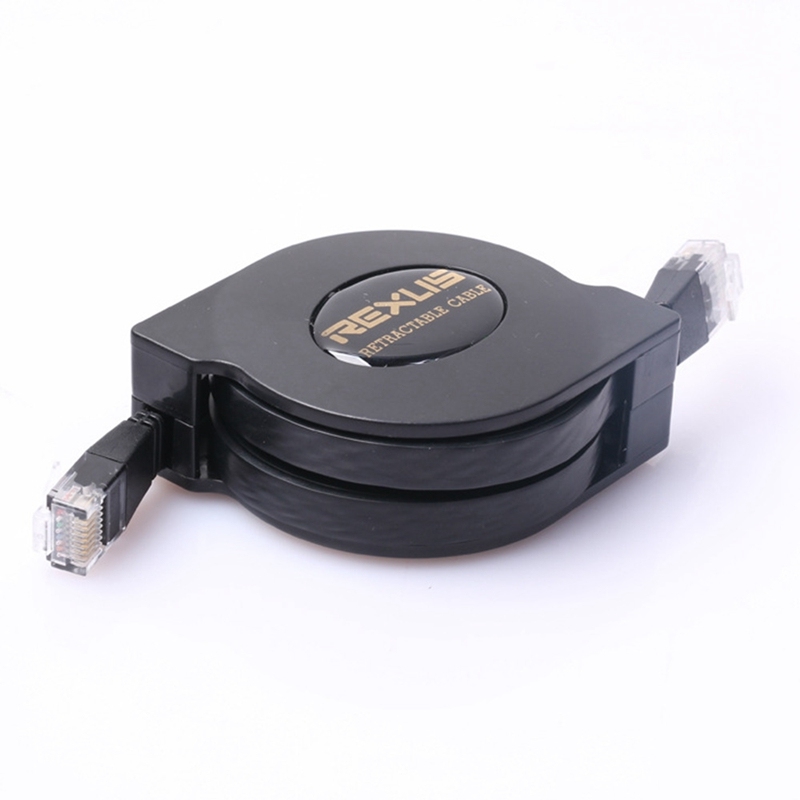 REXLIS Retractable Flexible Flat CAT-6 RJ45 Network Ethernet