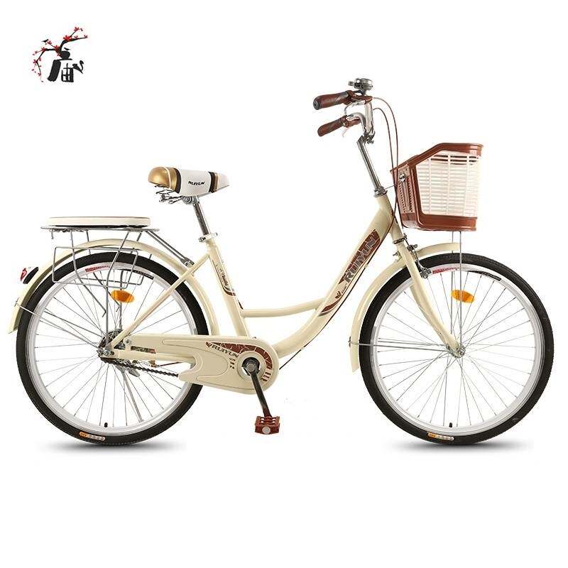 自行车女式男轻便上班骑通勤代步单车24寸26学生成年大人淑女淑女