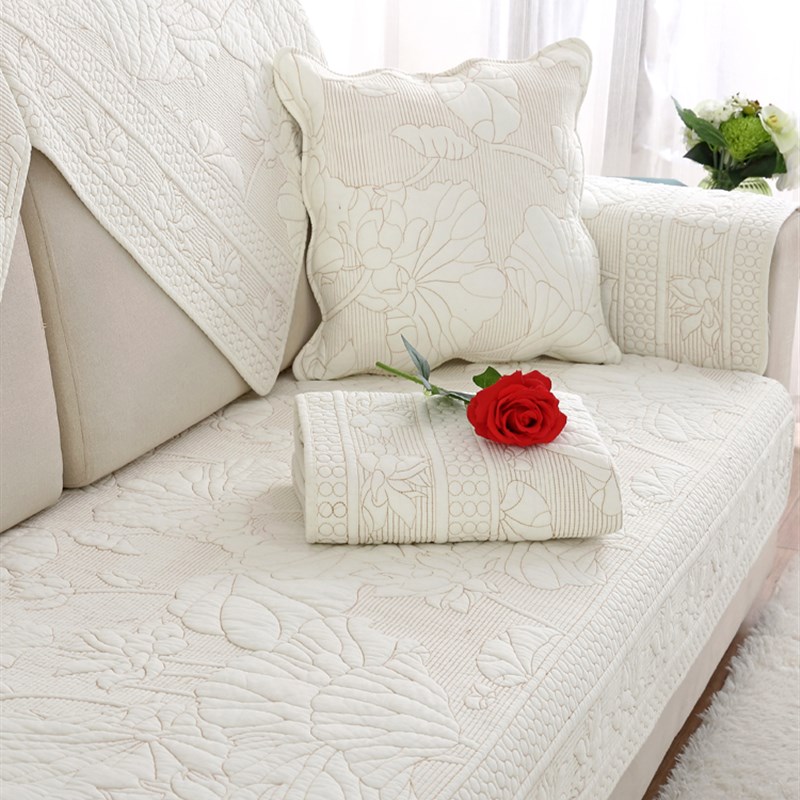 简约现代全棉沙发垫布艺全包客厅四季防滑实木坐垫沙发套罩巾通用