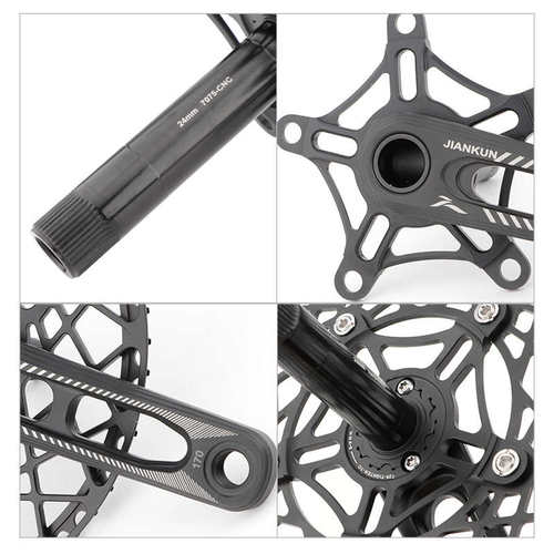 LP litepro折叠车中空一体曲柄 CNC超轻镂空正负齿盘片130BCD牙盘