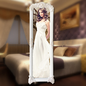 大镜子全身欧式 公主试衣镜 穿衣镜女全身壁挂落地镜卧室家用韩式