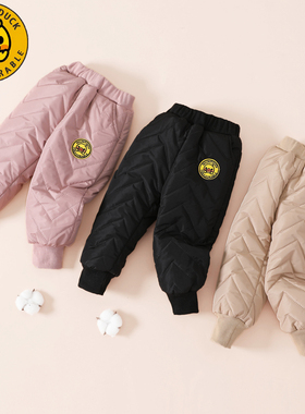 小黄鸭儿童秋冬季新款休闲保暖棉裤FK787-XYY