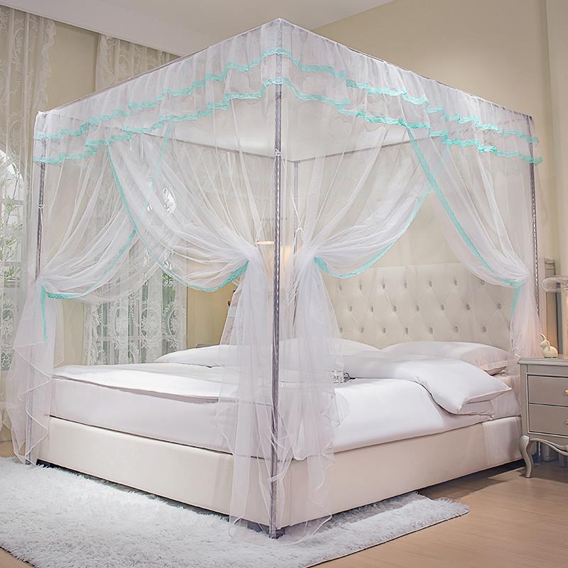2025新款三门蚊帐单门双两门公主风落地式宫廷家用卧室高级纹帐