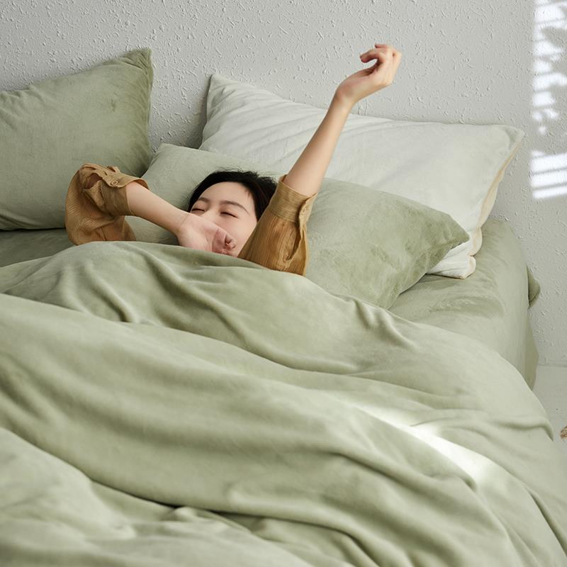 超软糯撸猫感丨高端A类加厚牛奶绒四件套冬季保暖床上用品三件套