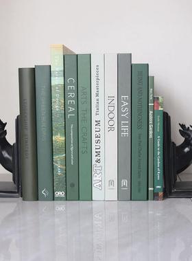 绿色系样板房装饰书 可翻页仿真书 样板间售楼处陈列摆场道具书