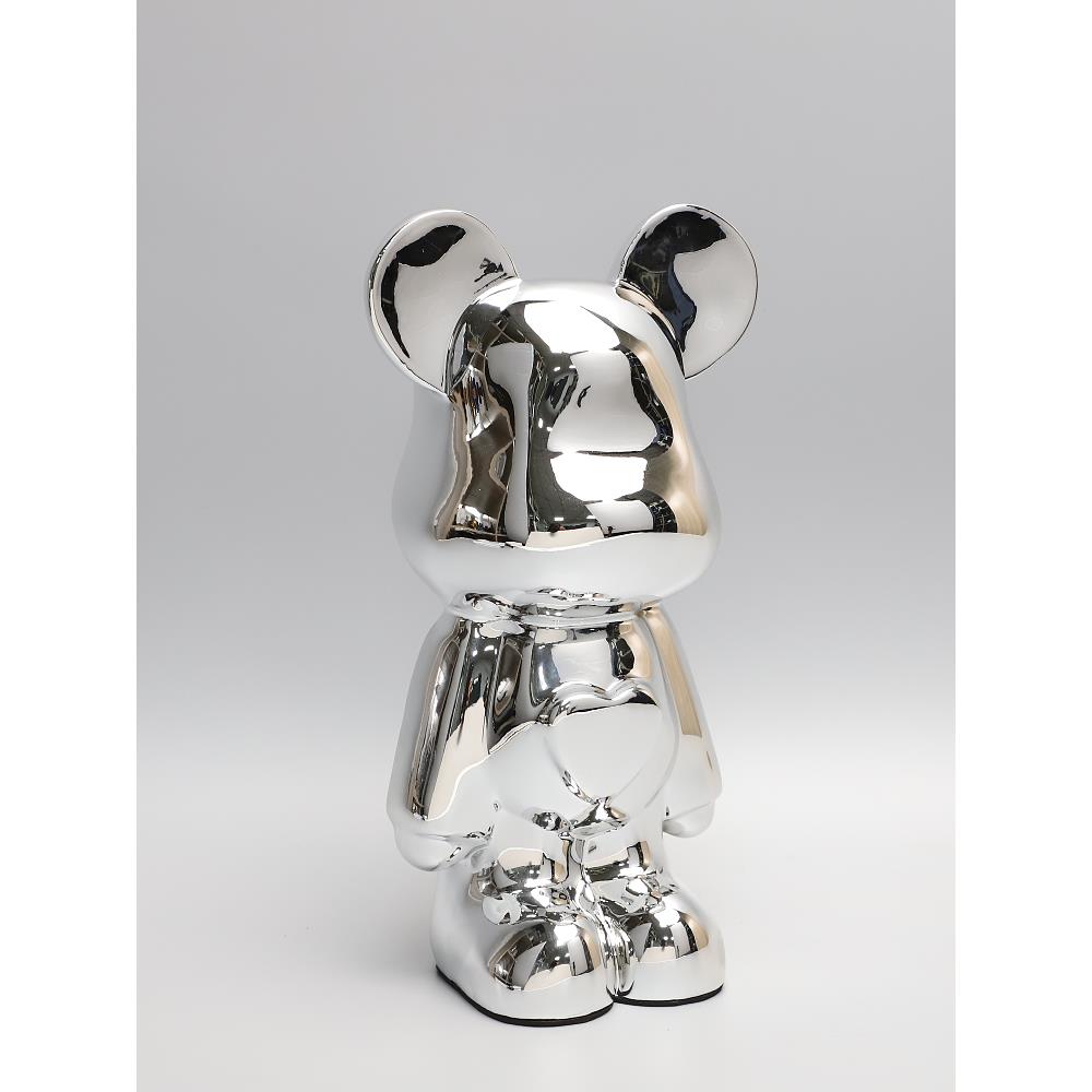 简约电镀暴力卡通爱心熊样板间家居客厅酒柜儿童房桌面大气风摆件