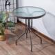 户外桌子防雨钢化玻璃餐桌阳台方圆形咖啡厅小茶几商用休闲 铁艺