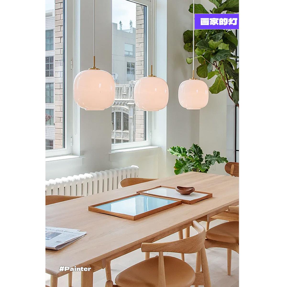 丹麦 Radiohus餐厅玻璃吊灯VL45球形设计师吧台中古床头卧室灯具