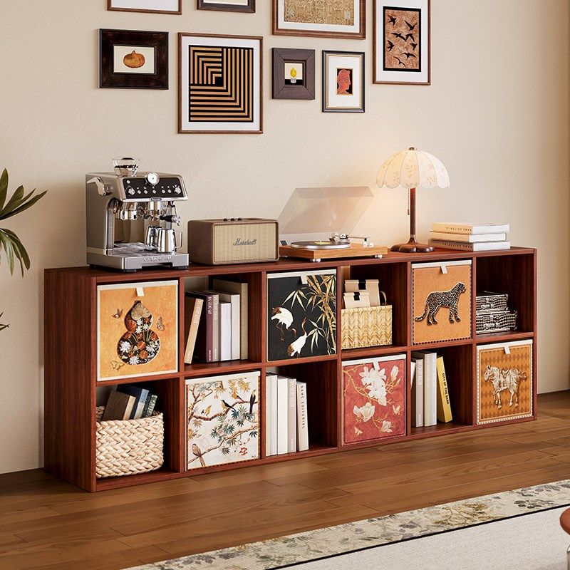 精选中古风收纳箱卡莱克格子柜收纳盒整理盒子布艺柜收纳可折叠定,收纳整理,收纳箱,淘宝优惠券,粉丝福利购,淘宝优惠卷