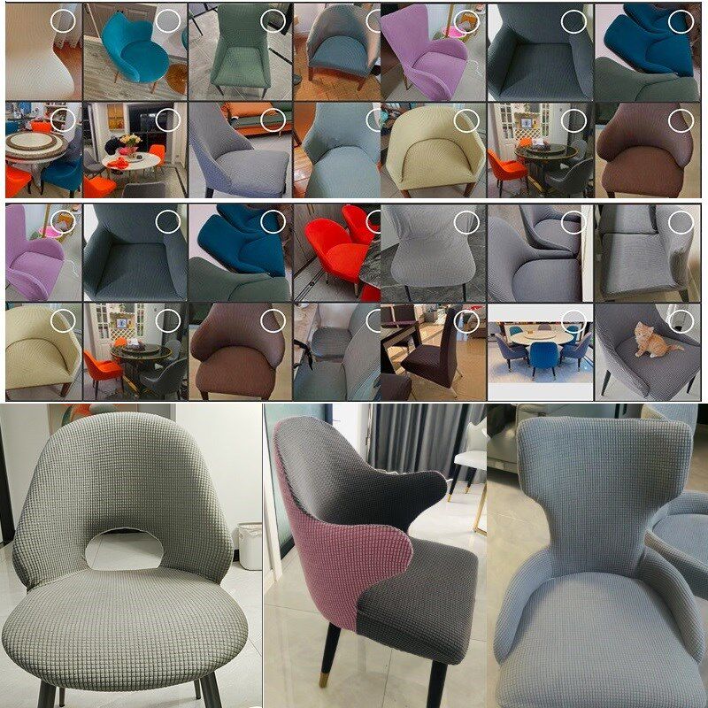 餐椅保护套定制镂空餐桌凳子套高背餐椅套罩弧形高级感餐椅套罩