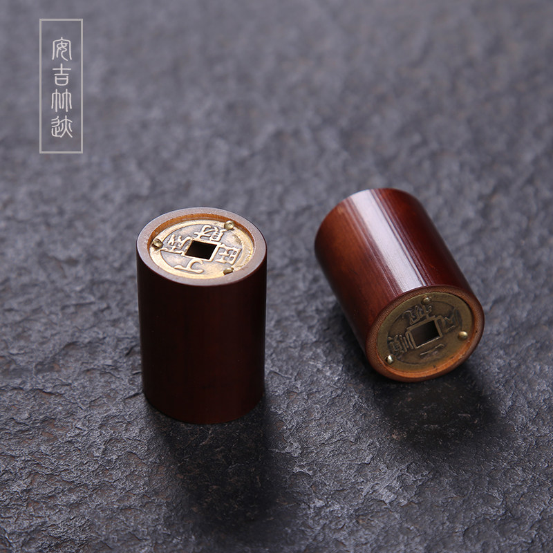 竹节盖置广西拆房老煤竹把玩盖托几十年紫砂壶盖放置架子茶道配件