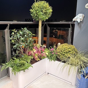 精选不锈钢花盆托盘接水盘室内外阳台花箱定制楼顶露台种植箱花池