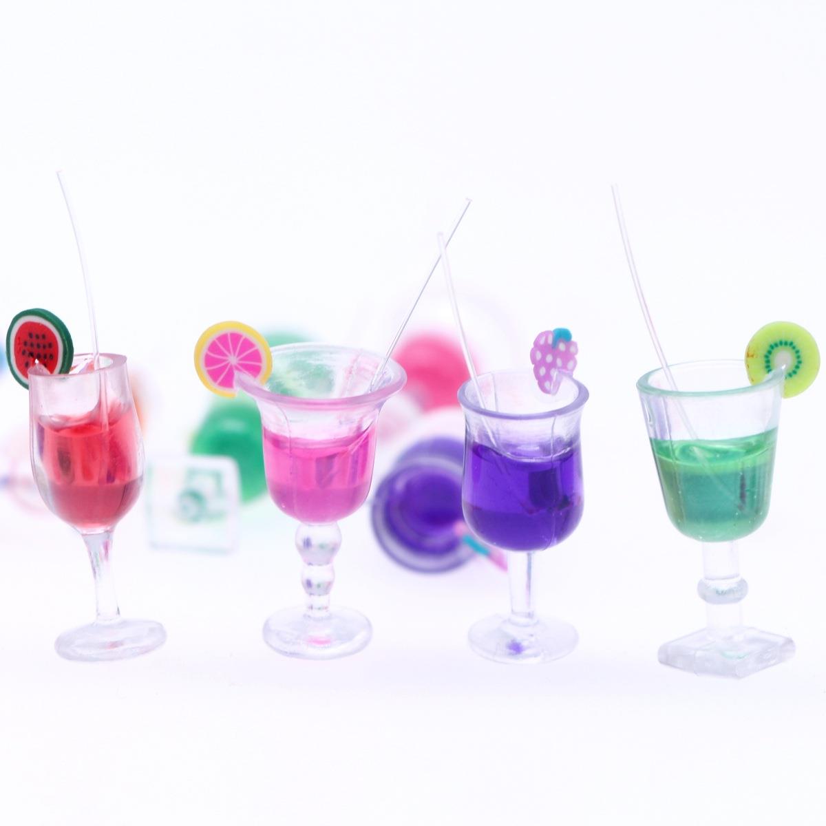 娃娃屋迷你夏日水果鸡尾酒饮料微缩食玩场景道具搭配模型摆件