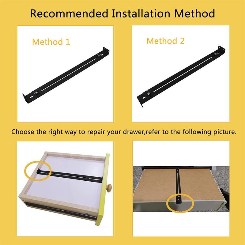 抽屉修理套件家具加固修理配件支架适用于木质/刨花板/MDF抽屉柜