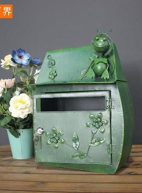 动物铁艺邮箱金属壁挂信报箱复古手工创意信箱家居园艺工艺品邮筒