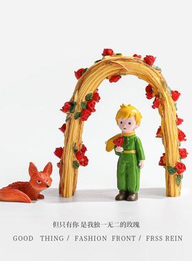 创意卡通王子树脂小摆设童话微景观拍照道具蛋糕烘焙装饰品摆件