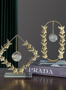 北欧水晶球艺术摆件轻奢高档酒柜玄关电视柜办公室客厅家居装饰品