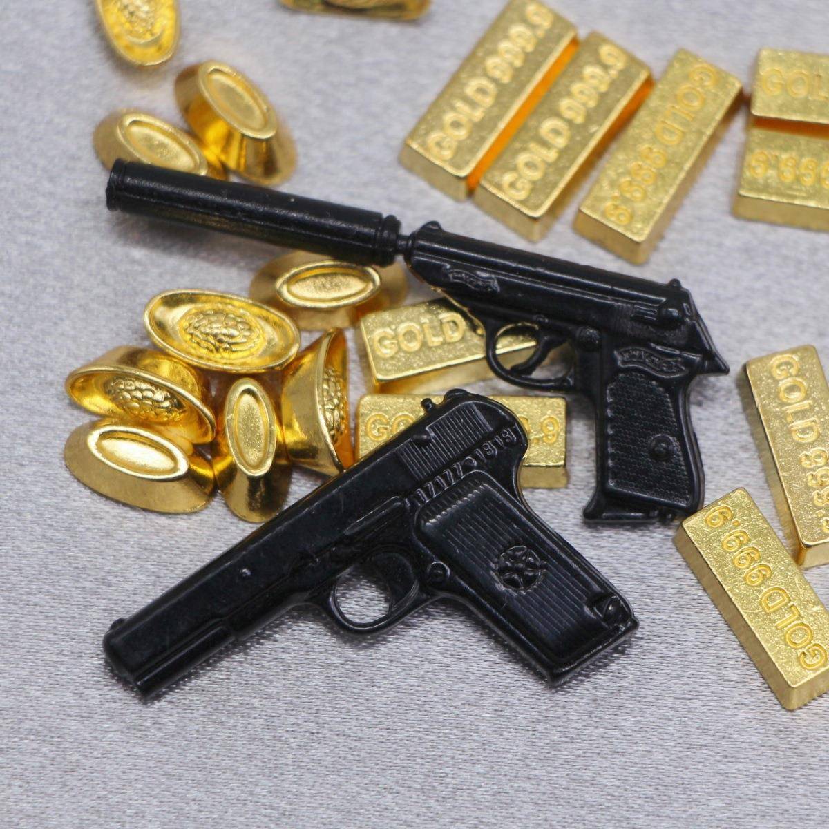 娃娃屋迷你仿真合金玩具枪BJD小布微缩食玩场景道具搭配模型配件