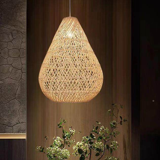 藤编吊灯日式民东宿客厅餐厅艺卧绳室阳古藤阁灯台灯笼南亚麻田园,家装灯饰光源,智能吊灯,淘宝优惠券,粉丝福利购,淘宝优惠卷