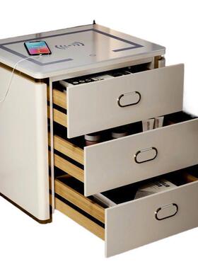 用能小户型保险箱床头能柜保险柜一体简ZMZ约家现代多功智卧室收