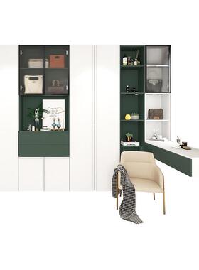 全屋家易具衣柜桌简挂衣区VRZ多衣柜学习一体合简组单衣柜包设计