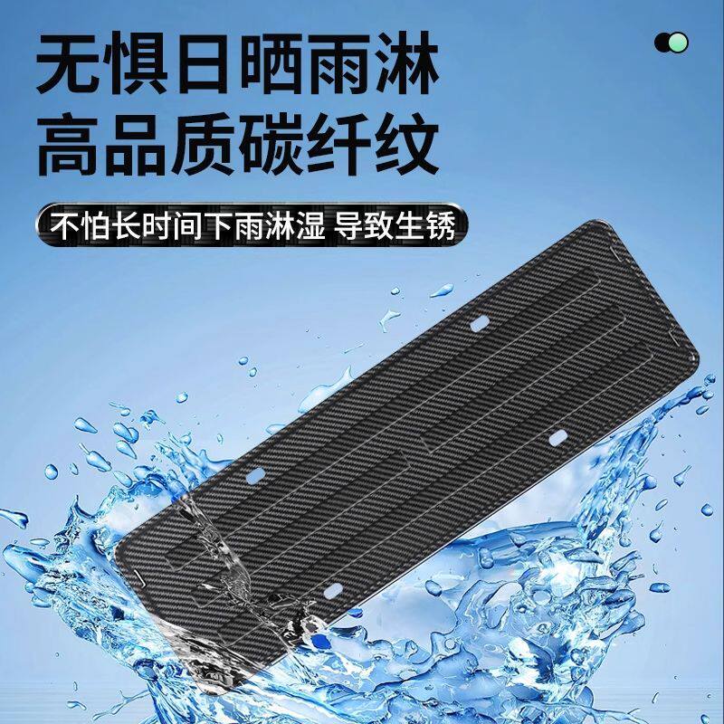 零跑B10车牌保护框架新交规新能源绿牌照框汽车号牌照框架碳纤维