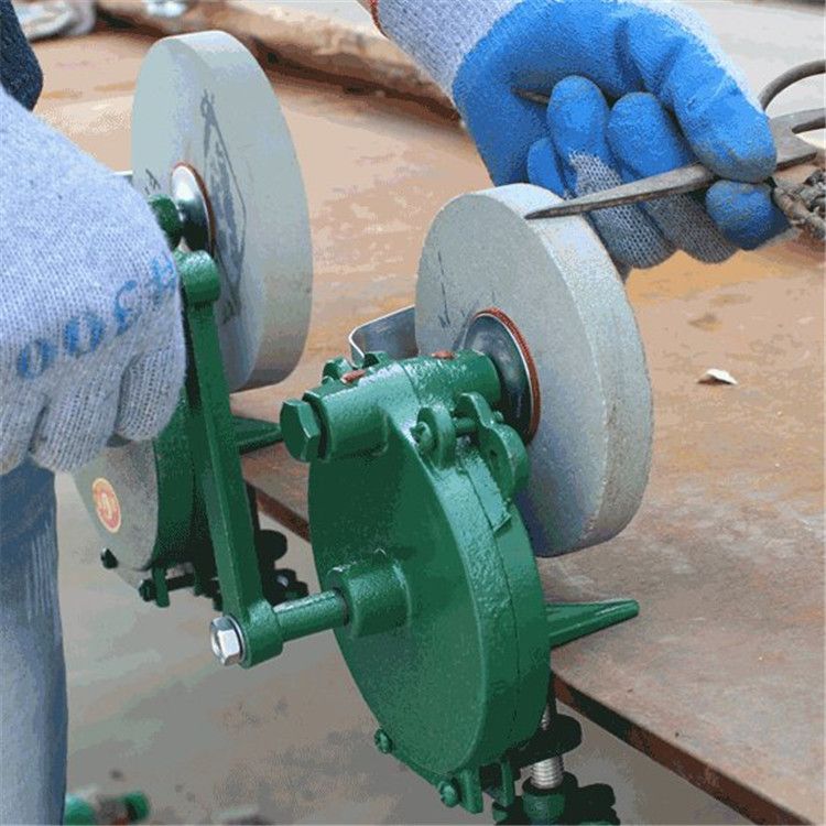 磨刀机磨刀石6寸手摇砂轮机手动打磨工具家用磨刀机磨剪子工具