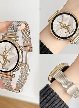 适用华为watchgt5/4pro/3表带新款金属磁吸麦穗不锈钢表带222018