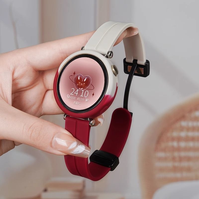 适用华为GT4手表41mm磁吸折叠扣硅胶表带watchgt4硅胶保护套女生