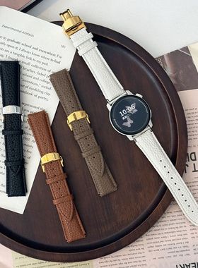 适用高驰corospace3表带新款蝴蝶扣pace2荔枝纹apex2皮质2pro腕带