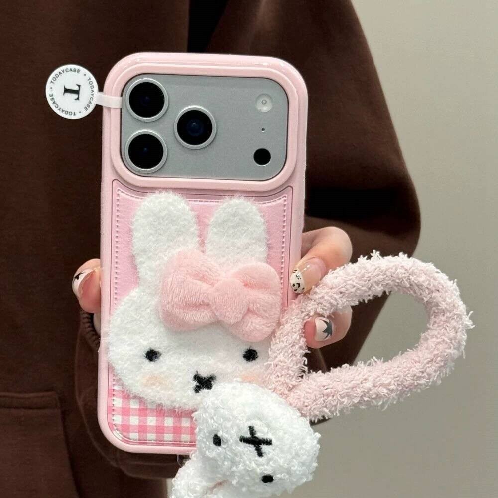 可爱粉色系下雪天米菲兔苹果17Pro/16/15/14手机壳13少女心12软11,个性定制/设计服务/DIY,手机壳/保护套定制,淘宝优惠券,粉丝福利购,淘宝优惠卷