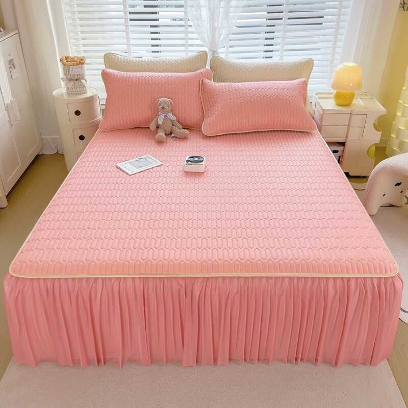 夏季乳胶冰丝凉席三件套床裙款空调床罩母婴乳.胶冰丝凉席,床上用品,乳胶席,淘宝优惠券,粉丝福利购,淘宝优惠卷