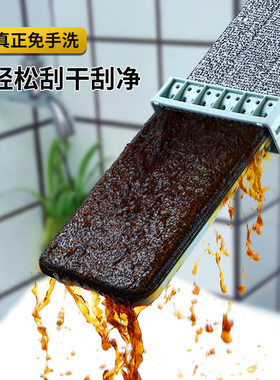 免手洗平a板拖把家用大号托把懒人干湿两用地拖拖布一拖净拖地神