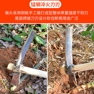 挖笋专用锄头家用种菜种地工具农具农用挖冬笋神器弹簧.钢加厚锻
