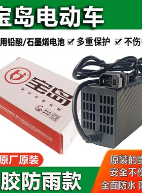 宝岛电动车原装充电器48V30Ah60V72V96V2M0Ah铅酸石墨烯新国标插