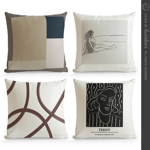 马蒂斯艺术欧式 抱枕套靠垫靠枕沙发办公室卧室靠背 h复古轻奢美式