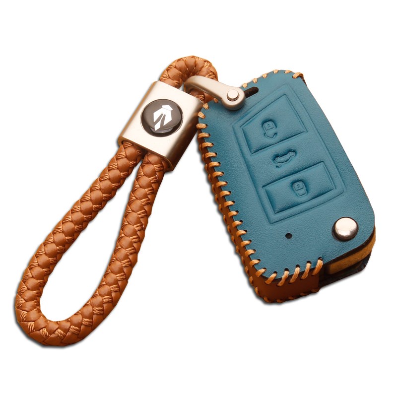 适用23款捷达VS7钥匙套真皮新款z19-21款捷达VS5车遥控保护包扣