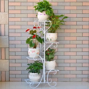 铁艺多肉植物创意落地式 绿萝花架C多层室内阳台置物架客厅收纳架