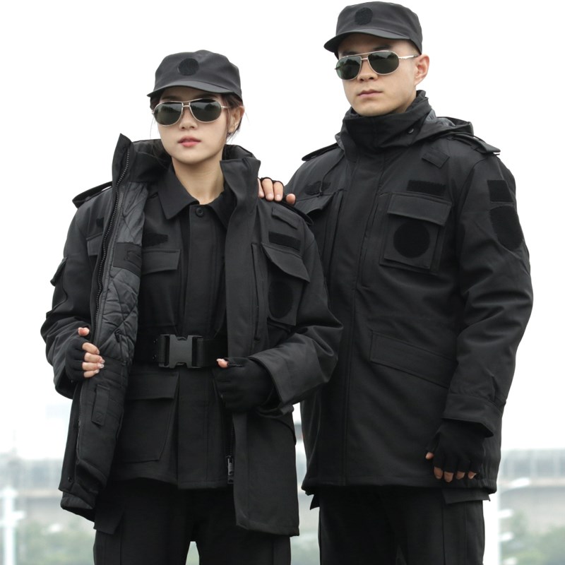 高版速干安保棉大衣男多功能冬加厚军棉袄劳保防寒工作Z服作训执