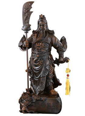 关公财神摆件关公像桌面摆设y客厅家用供奉武财神关羽树脂工艺品