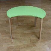 学生辅导班桌椅儿童画室美术绘本馆月亮I桌创意书桌实木幼儿园桌