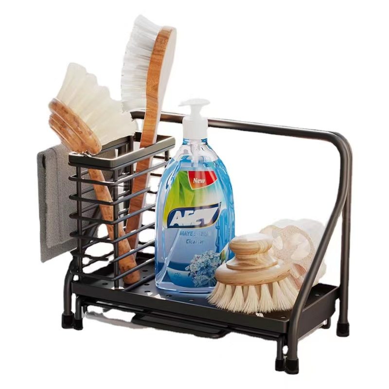 不锈钢厨a房洗洁精收纳置物架多功能刷子抹布毛巾沥水架洁具收纳,厨房/烹饪用具,抹布架/厨房清洁收纳架,淘宝优惠券,粉丝福利购,淘宝优惠卷