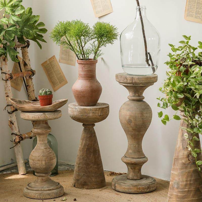 复古花架置物架阳台实木花几庭院柱形落地摆件民宿侘寂风客厅装饰,包装,其它包装袋,淘宝优惠券,粉丝福利购,淘宝优惠卷