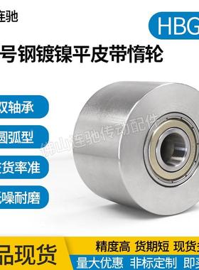 45号钢镀镍平皮带用惰轮两边轴承 HBGCM ENG22 光轮 宽度(T)11~32