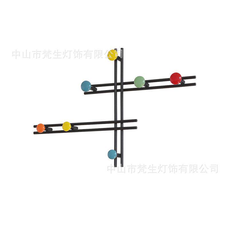 彩色衣帽架入户门后孟菲斯挂钩室内家用玄关门厅墙上挂架陶瓷壁挂