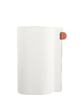 现代简约创意白色皮革金属花器卧室办公室书房客厅玄关家居装饰品